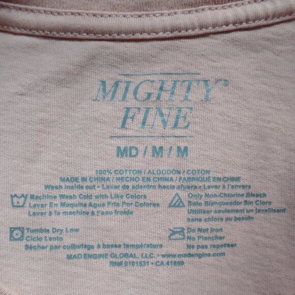 Mighty Fine Cowboy Theme NWOT TEE Peach, Brown & Gold Shirt MEDIUM - Picture 5 of 5